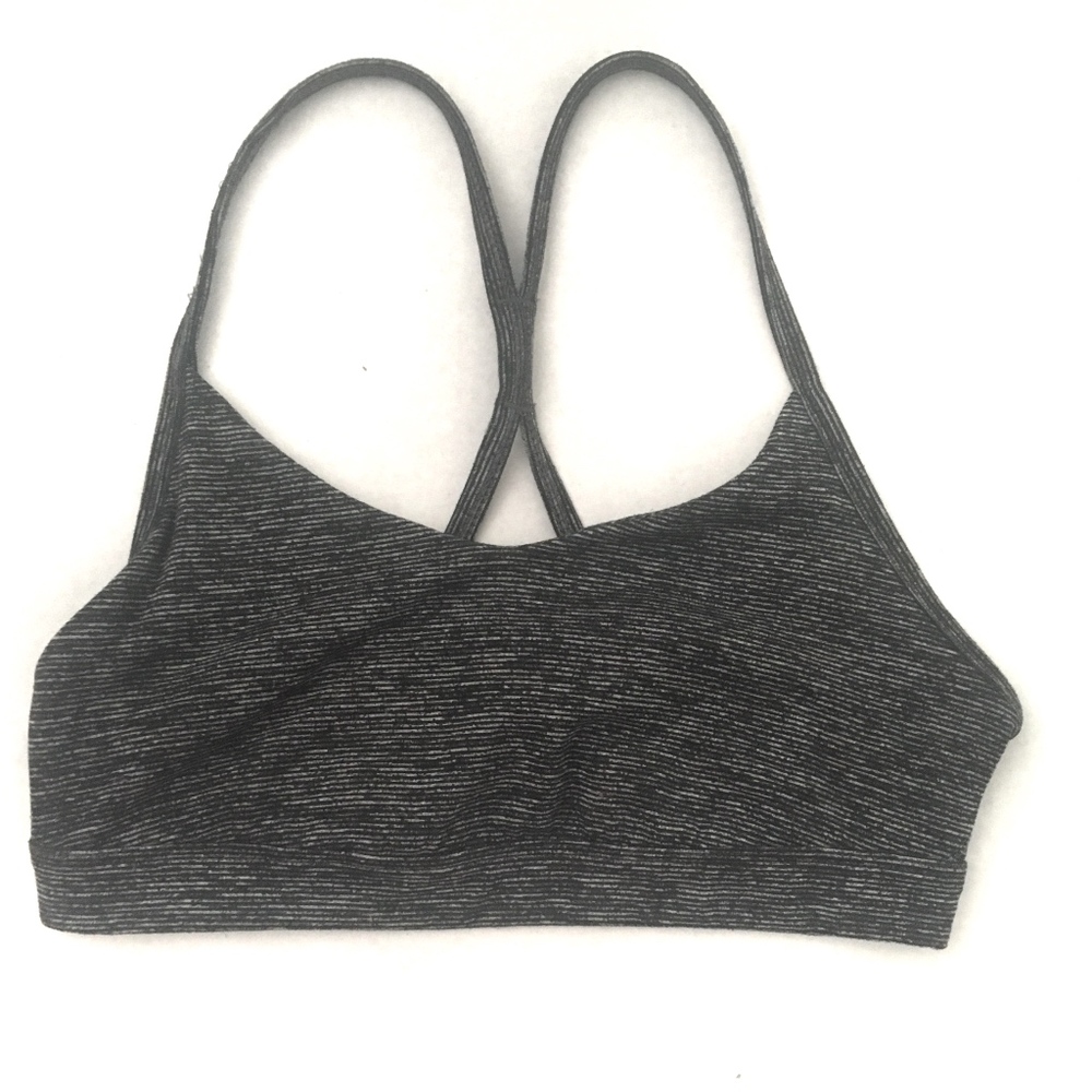 Old Navy Active Gray Black Space Dye Sports Bra
